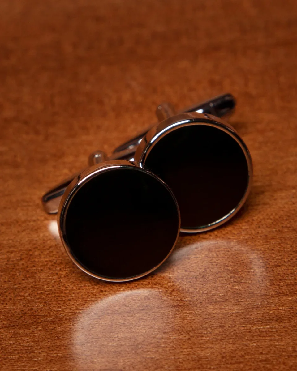 Gemelli da Uomo con Finitura Nera Lucida