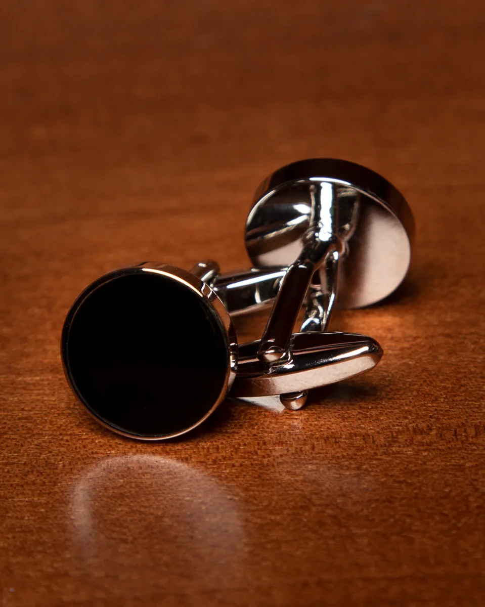 Gemelli da Uomo con Finitura Nera Lucida - immagine 3