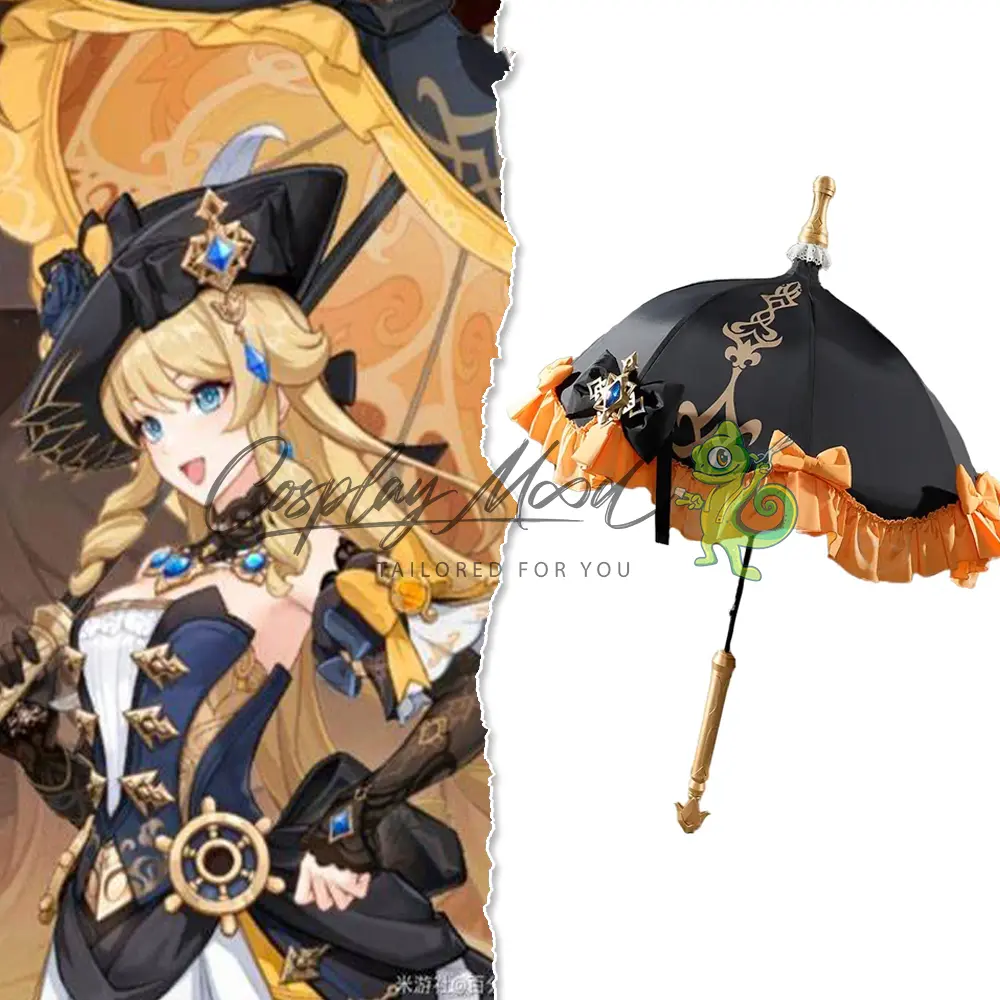 Accessorio Cosplay Ombrello Navia Genshin Impact - immagine 3