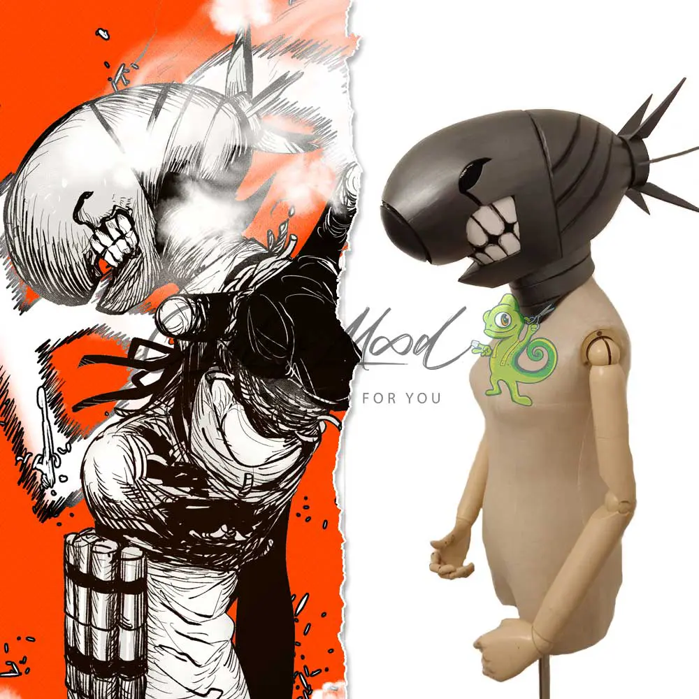 Accessorio Cosplay Reze Bomb girl head Chainsaw Man - immagine 3