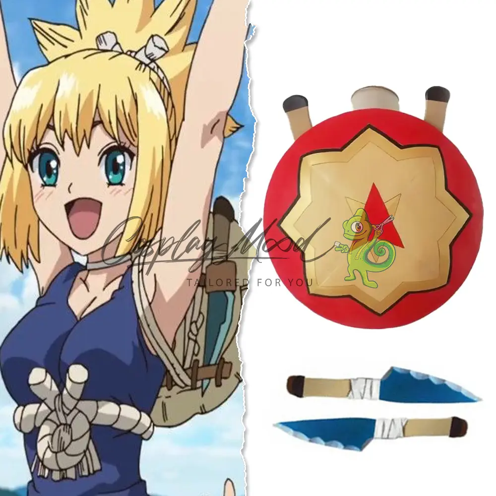 Accessorio Cosplay Scudo e Pugnali Kohaku Dr.Stone - immagine 3