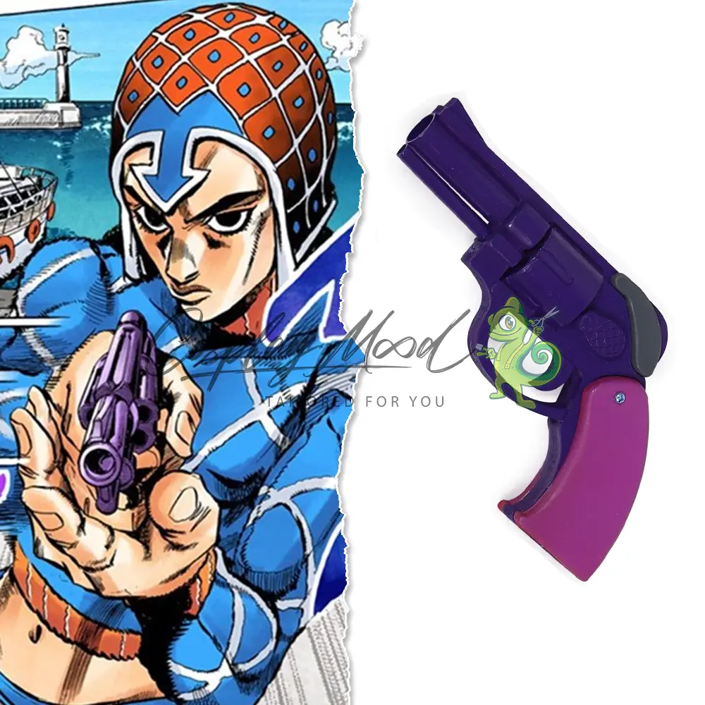 Accessorio Cosplay Pistola Mista JoJo Bizarre Adventure Parte 5 Vento Aureo - immagine 3