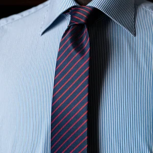 Camicia Blu Bacchettata