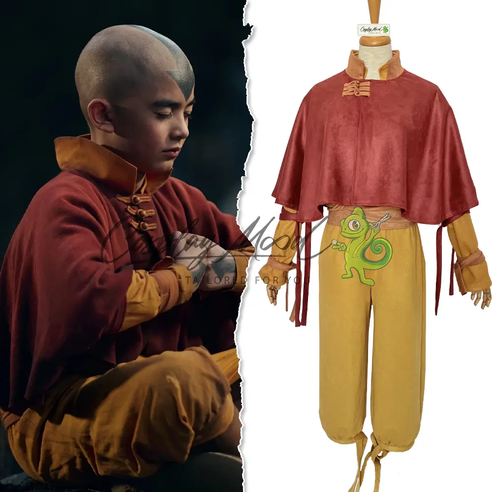 Costume Cosplay Aang New Edition Avatar L'ultimo dominatore dell'aria Netflix - immagine 3