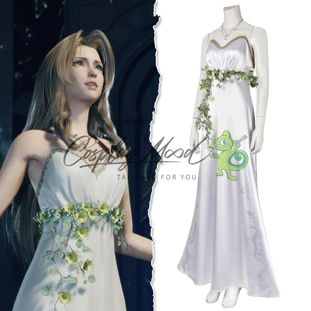 Costume Cosplay Aerith Gold Saucer Outfit Final Fantasy VII Remake - immagine 3