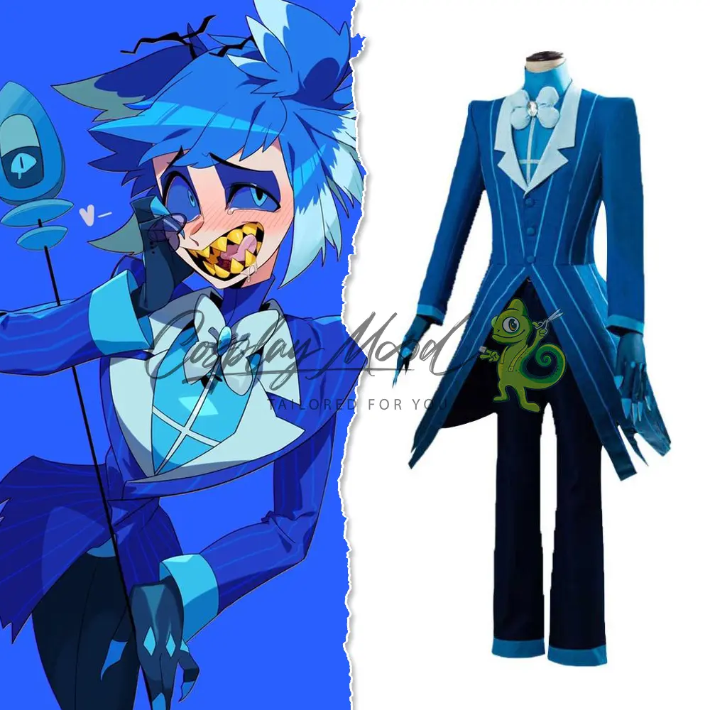 Costume Cosplay Alastor Versione Blu 2P Hazbin Hotel - immagine 3