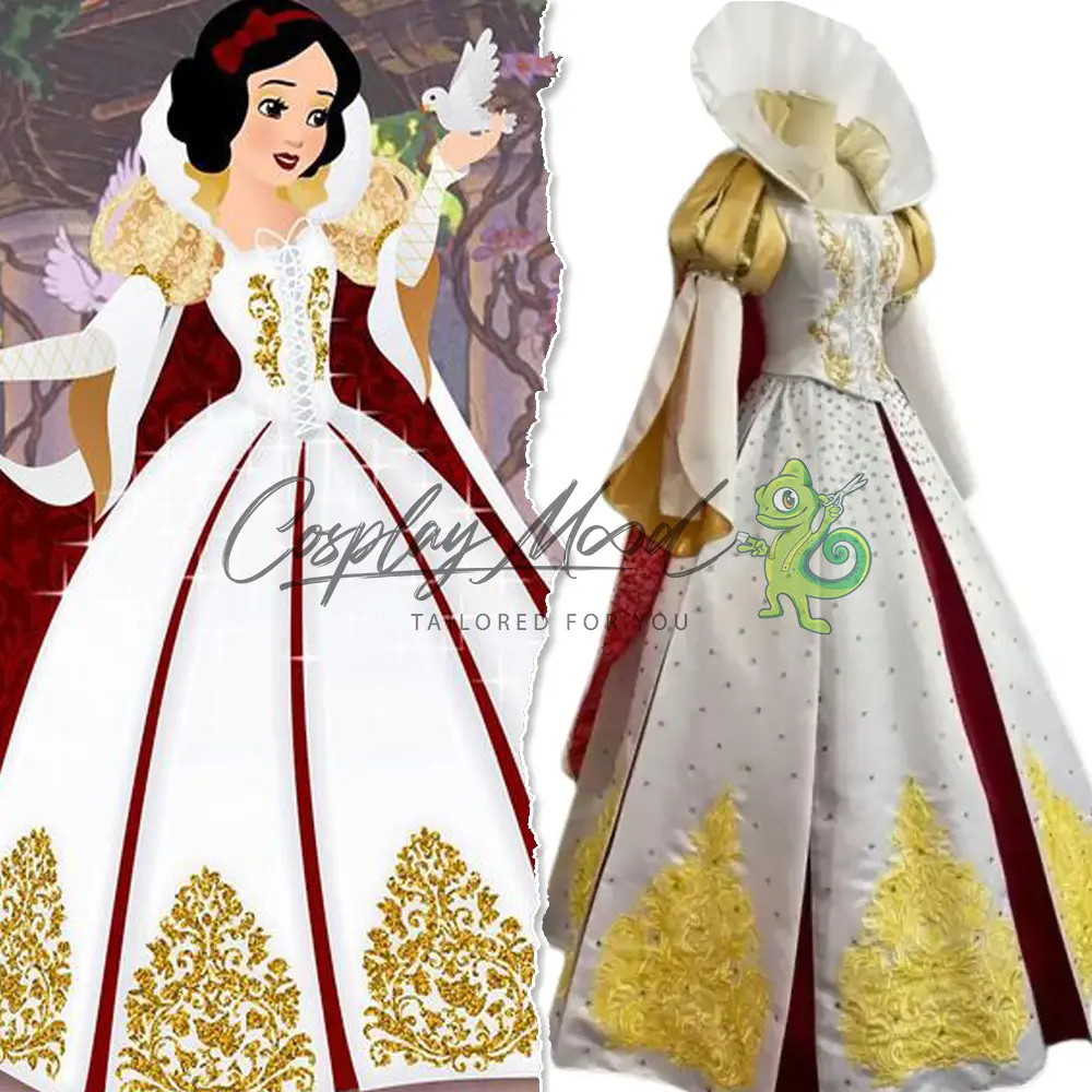 Costume Cosplay Biancaneve abito da Principessa Biancaneve e i Sette Nani Disney - immagine 3