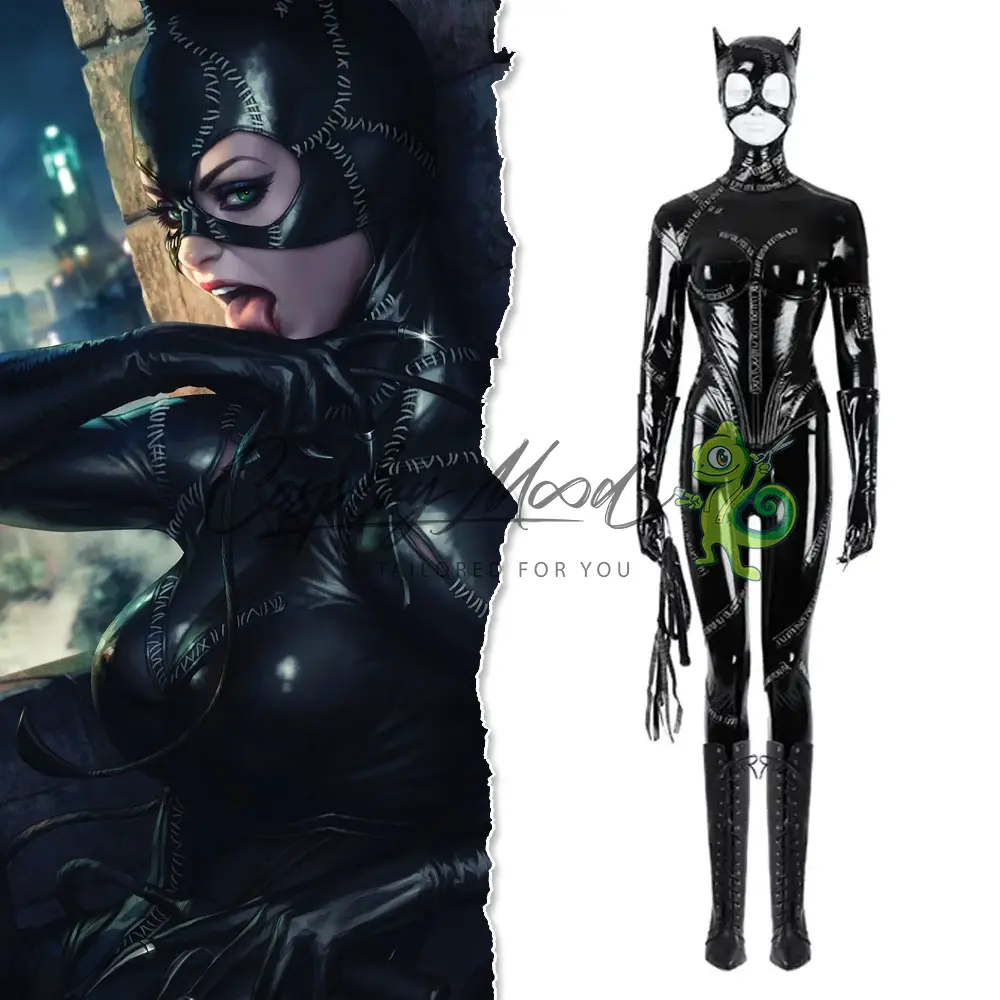 Costume Cosplay Catwoman Batman Returns Tim Burton DCU - immagine 3