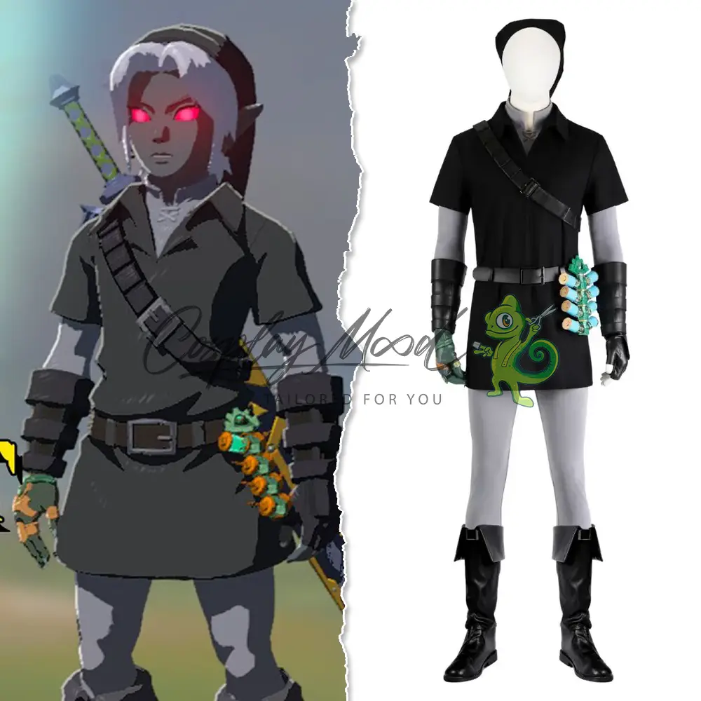 Costume Cosplay Dark Link The Legend of Zelda Tears of the Kingdom - immagine 3