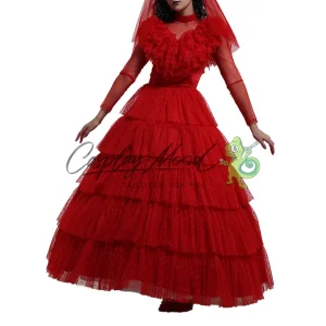 Costume Cosplay Lydia Deedz Abito da cerimonia Beetlejuice 1988