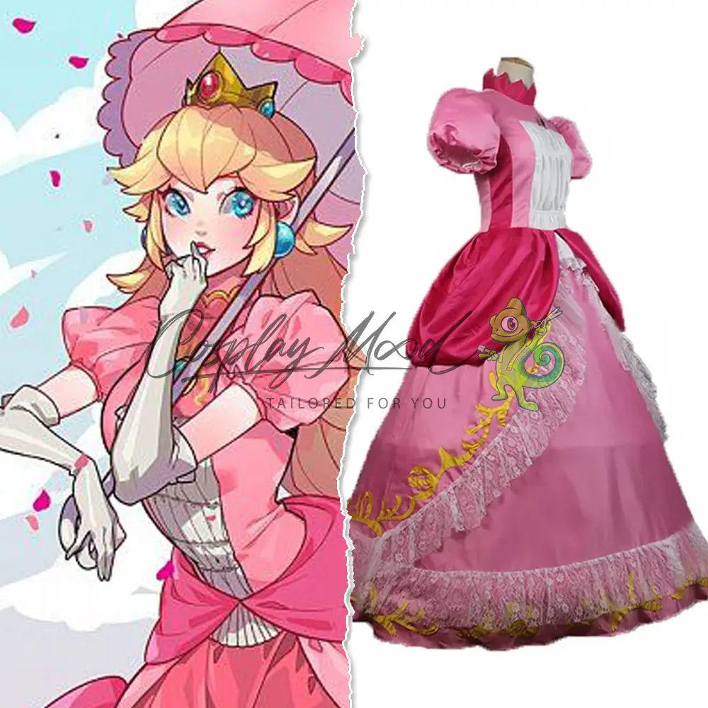 Costume Cosplay Principessa Peach Super Mario Bros - immagine 3