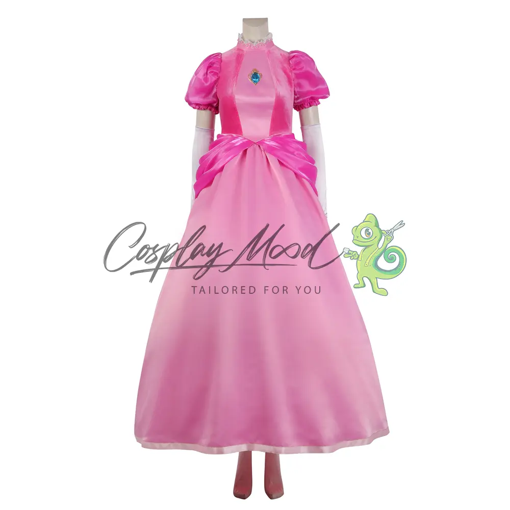 Costume Cosplay Principessa Peach Super Mario Bros il Film