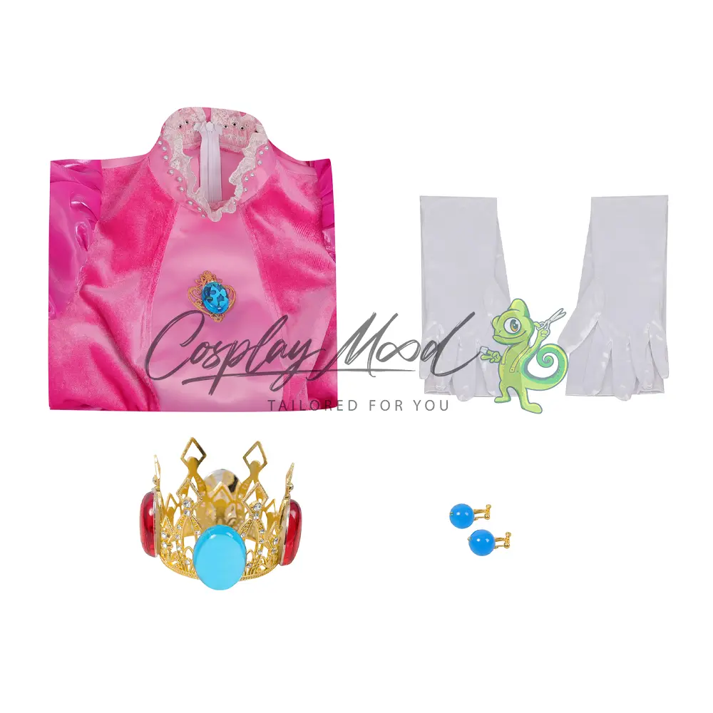 Costume Cosplay Principessa Peach Super Mario Bros il Film - immagine 6