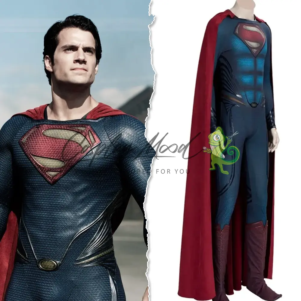 Costume Cosplay Super Man L'Uomo d'Acciaio DCU - immagine 3