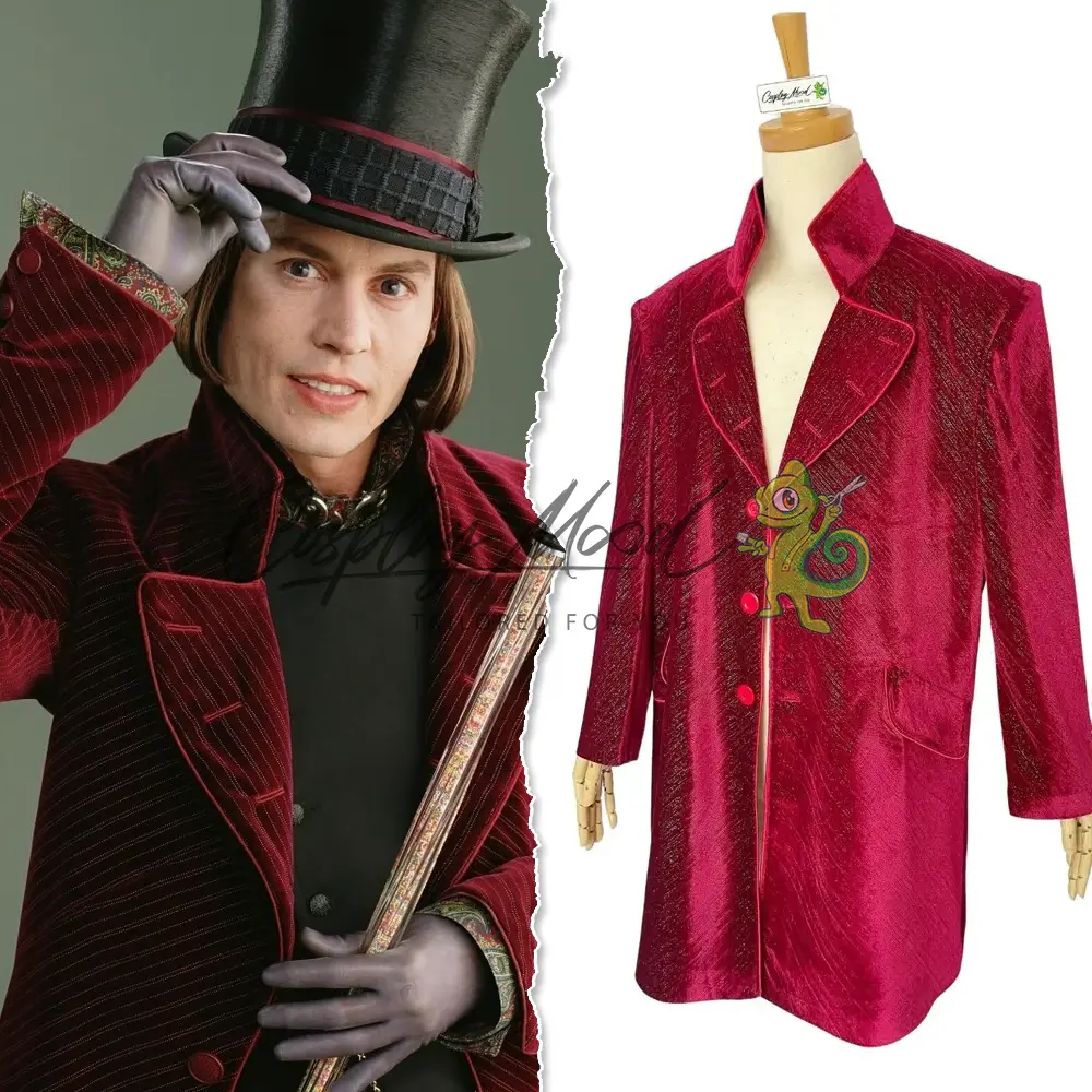 Costume Cosplay Willy Wonka Giacca La Fabbrica di Cioccolato - immagine 3