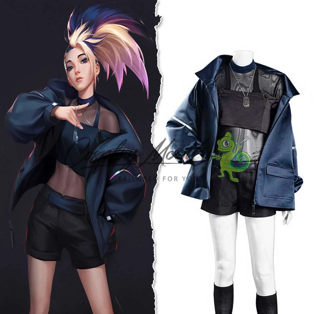 Costume Cosplay Akali the Rogue Assassin KDA groups Outfit League of Legends - immagine 3