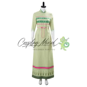 Costume Cosplay Anna Abito Verde Frozen II Disney