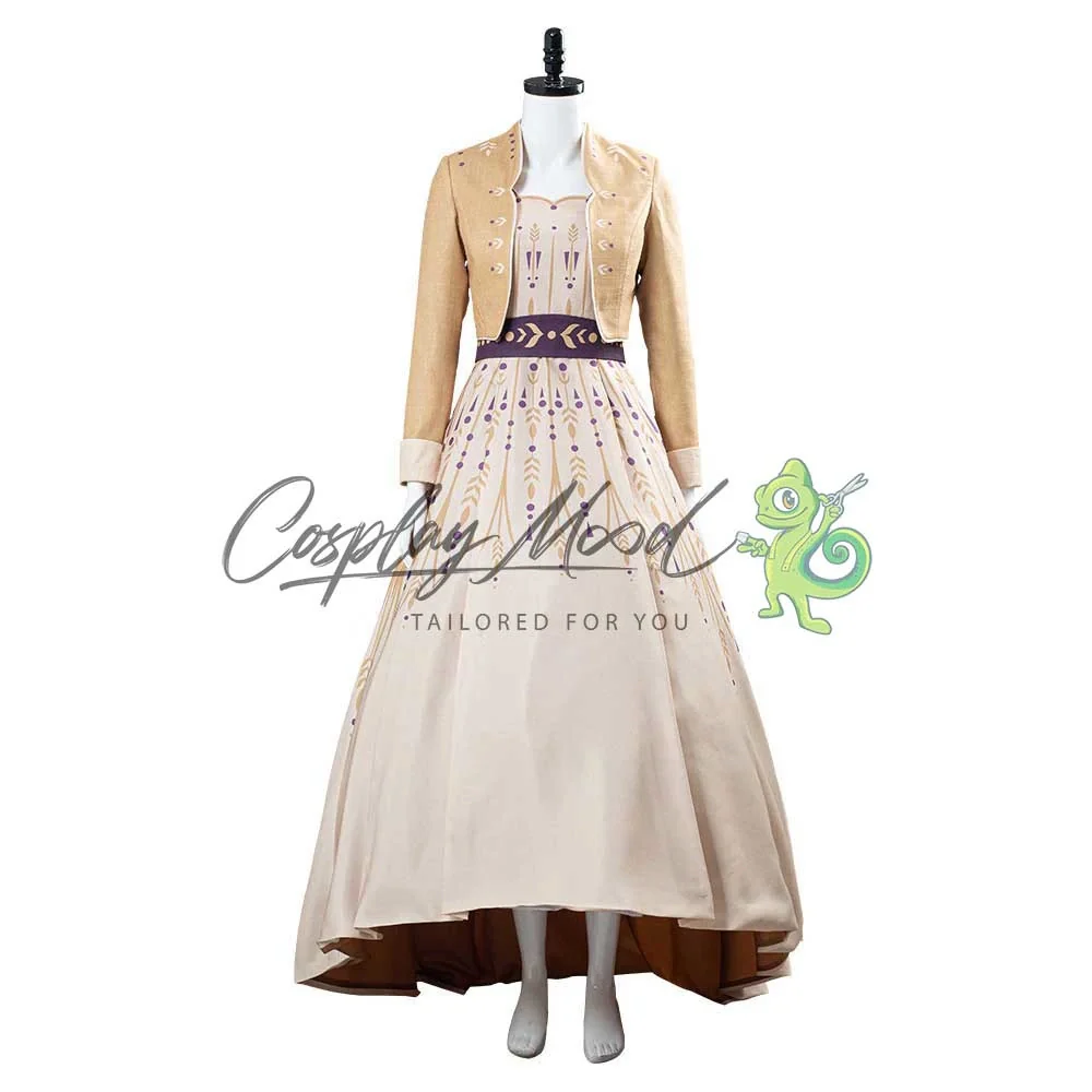 Costume Cosplay Anna Abito Crema Frozen II Disney