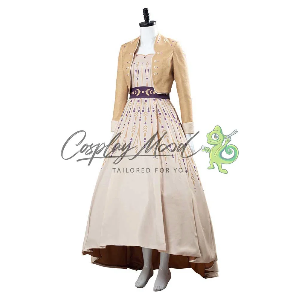 Costume Cosplay Anna Abito Crema Frozen II Disney - immagine 4