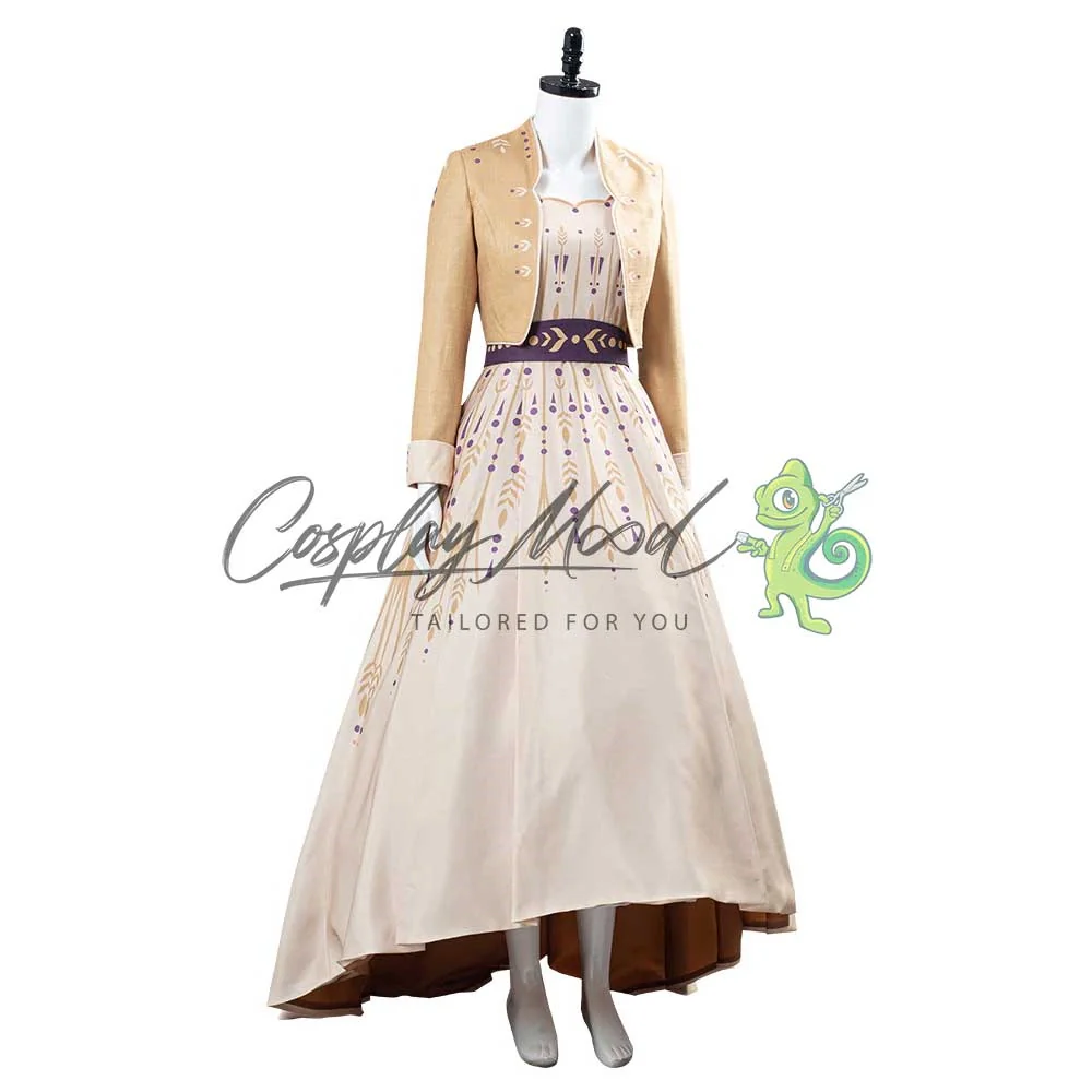 Costume Cosplay Anna Abito Crema Frozen II Disney - immagine 5