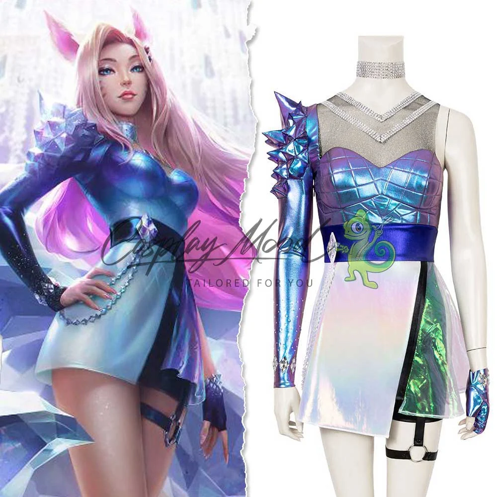 Costume Cosplay Ahri KDA All Out Skin League of Legends - immagine 3