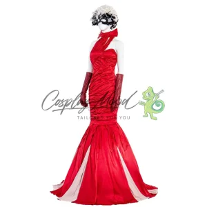 Costume Cosplay Cruella abito rosso Disney