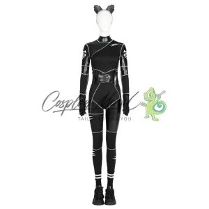 Costume Cosplay Mercoledì Addams costume gatta nera Wednesday Netflix