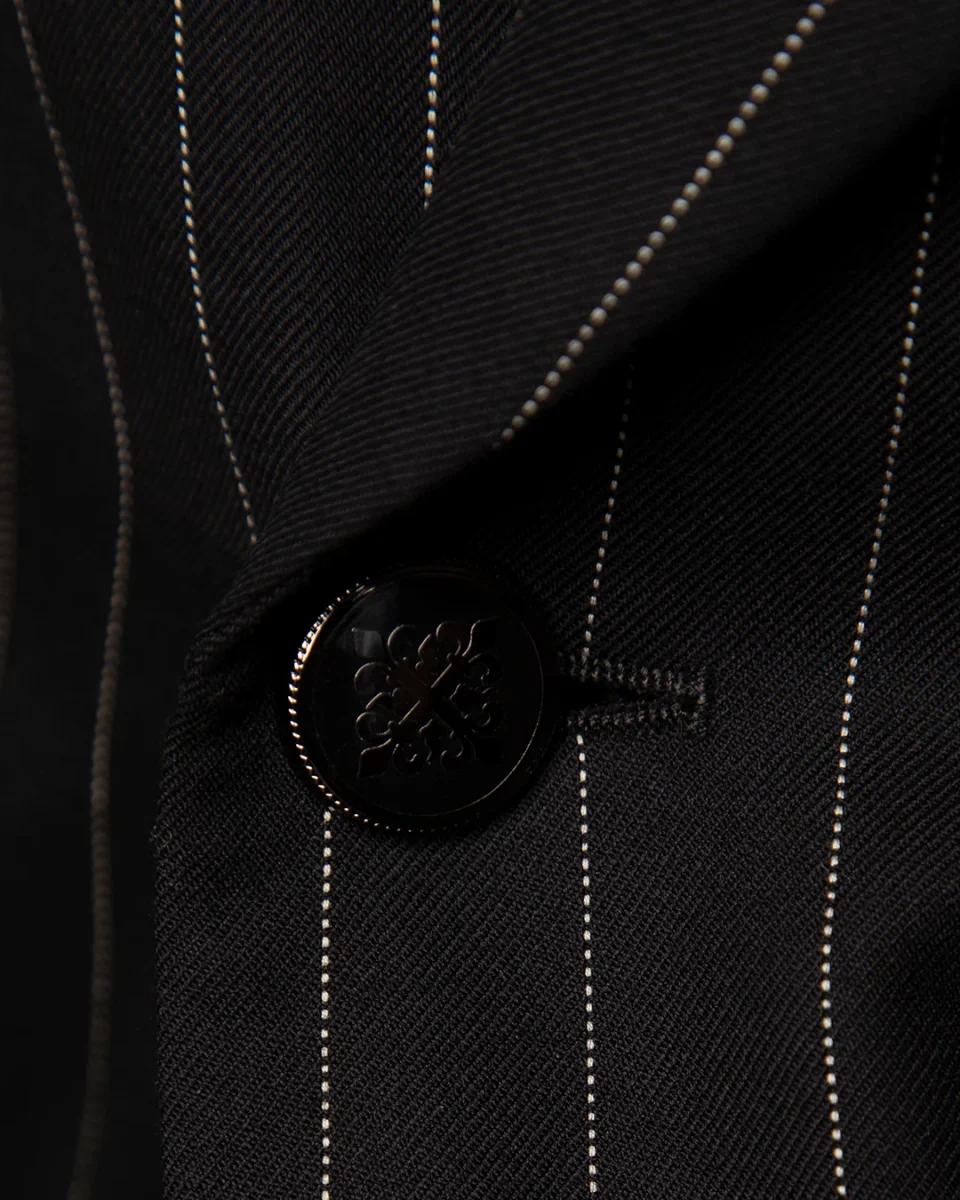 Abito Canova Gessato Nero - immagine 6