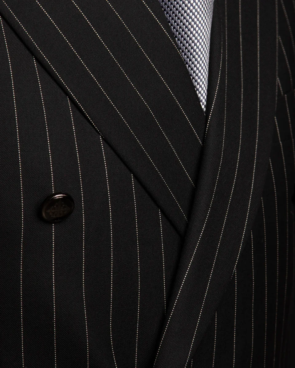 Abito Canova Gessato Nero - immagine 7