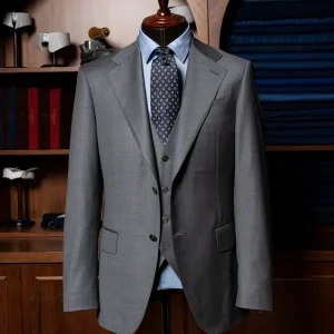 Abito Giotto Grigio Perla con Gilet