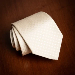 Cravatta Jacquard Spumante con Motivo a Quadretti