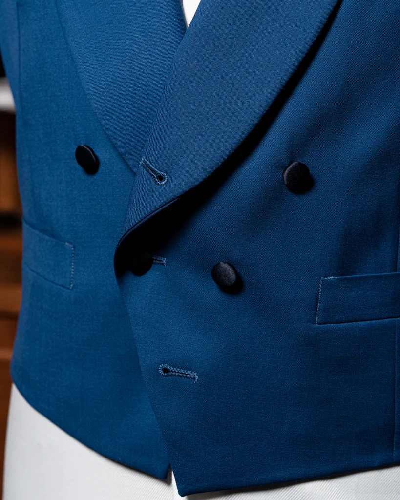 Gilet Sciallato Navy Doppiopetto - immagine 8