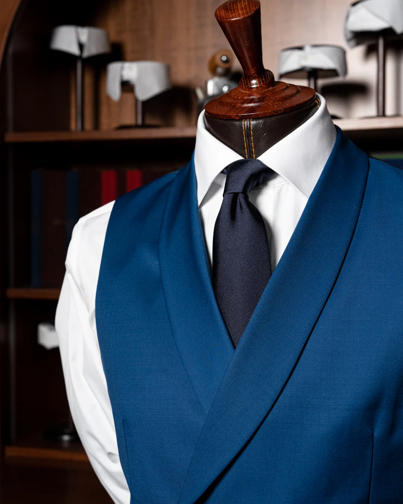 Gilet Sciallato Navy Doppiopetto - immagine 4