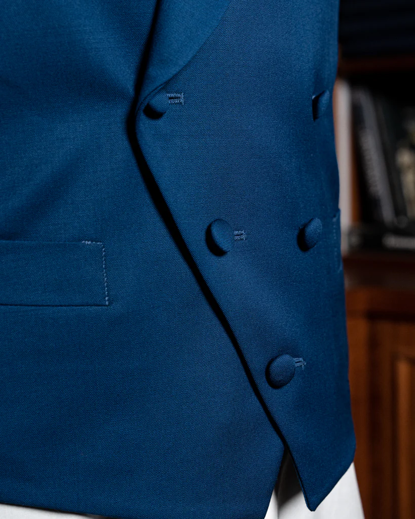 Gilet Sciallato Navy Doppiopetto - immagine 5