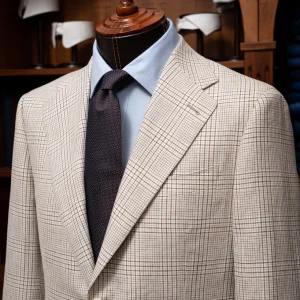 Giacca Giotto Beige Quadri Marroni