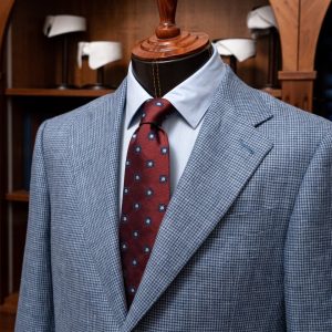 Giacca Giotto Pied De Poule Azzurro