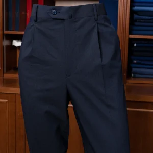 Pantalone Tiziano Blu Scuro Spinato