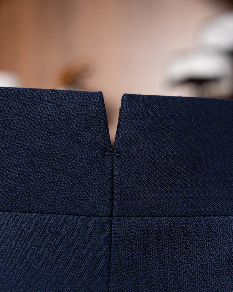 Pantalone Borromini Spinato Blu - immagine 4