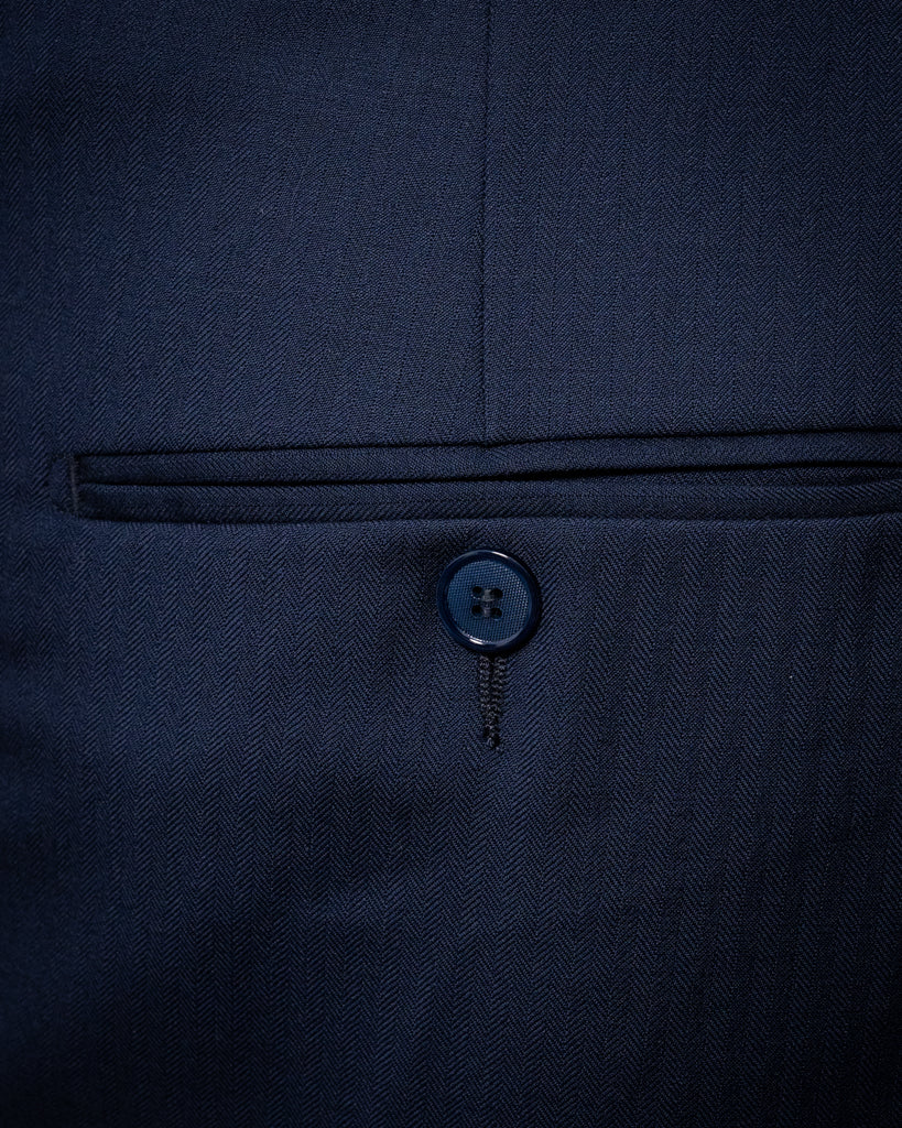 Pantalone Borromini Spinato Blu - immagine 3