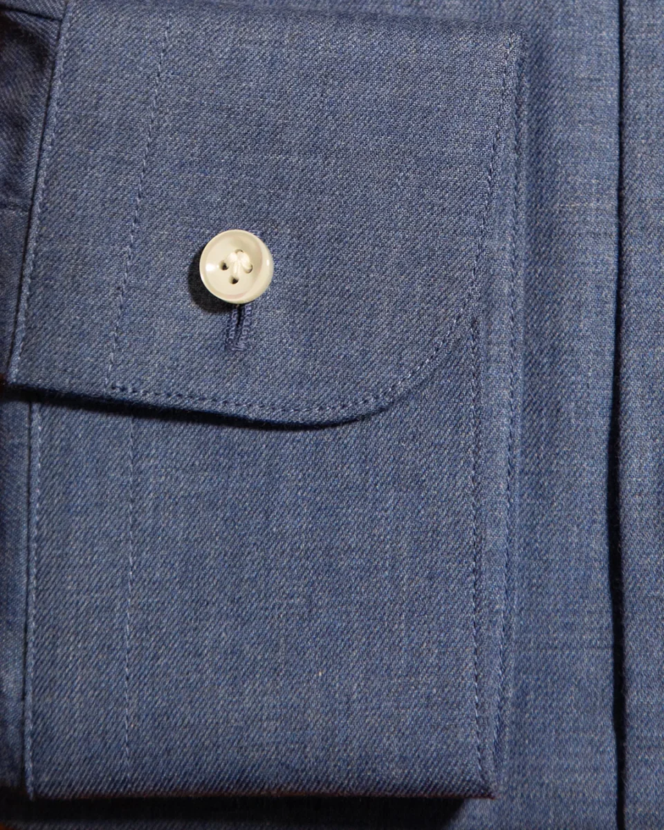 Camicia Cotone Blu - immagine 4