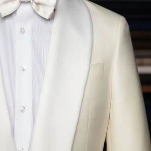 Smoking Caravaggio Panna con Rever Bianco