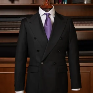 Abito Perugino Doppiopetto Scuro con Fodera rossa