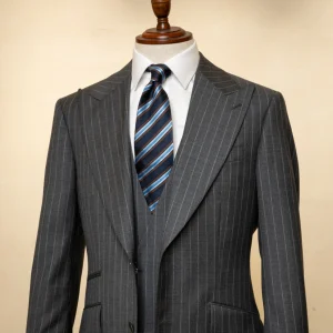 Abito Bernini Gessato Grigio con Gilet