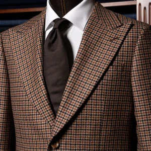 Abito Bernini Sfoderato Pied De Poule Marrone