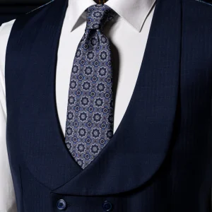 Gilet Spinato Blu Navy