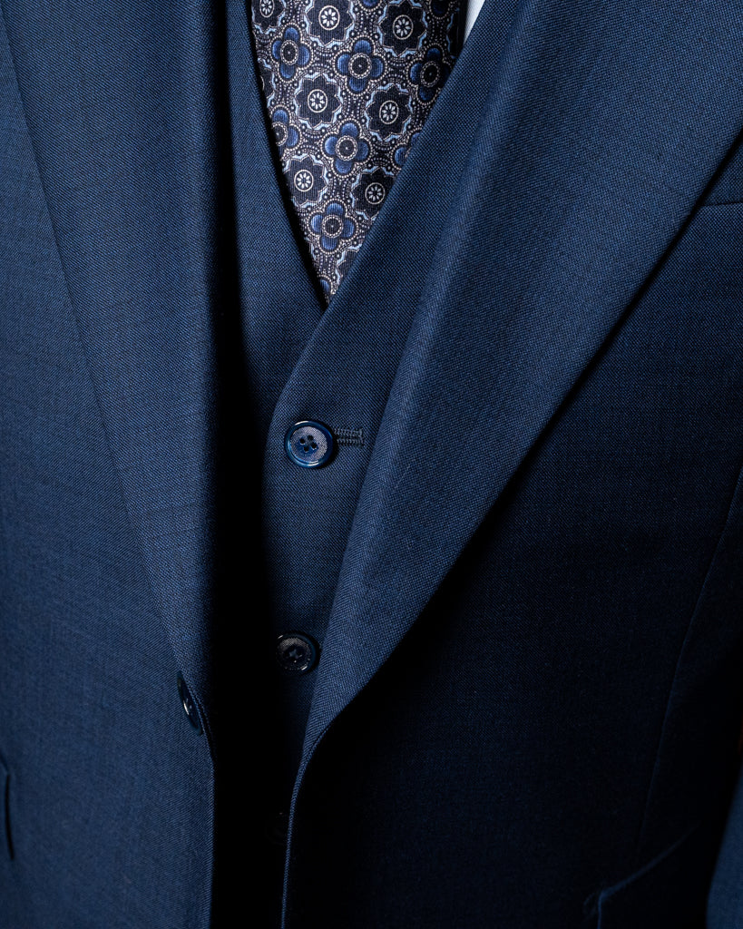 Abito Bernini Twill Blu Notte con Gilet - immagine 6