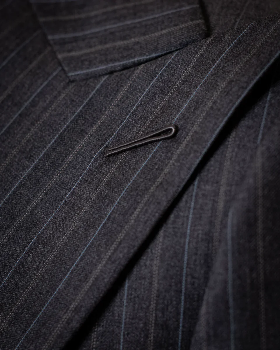 Abito Canova Grigio Scuro Gessato - immagine 4