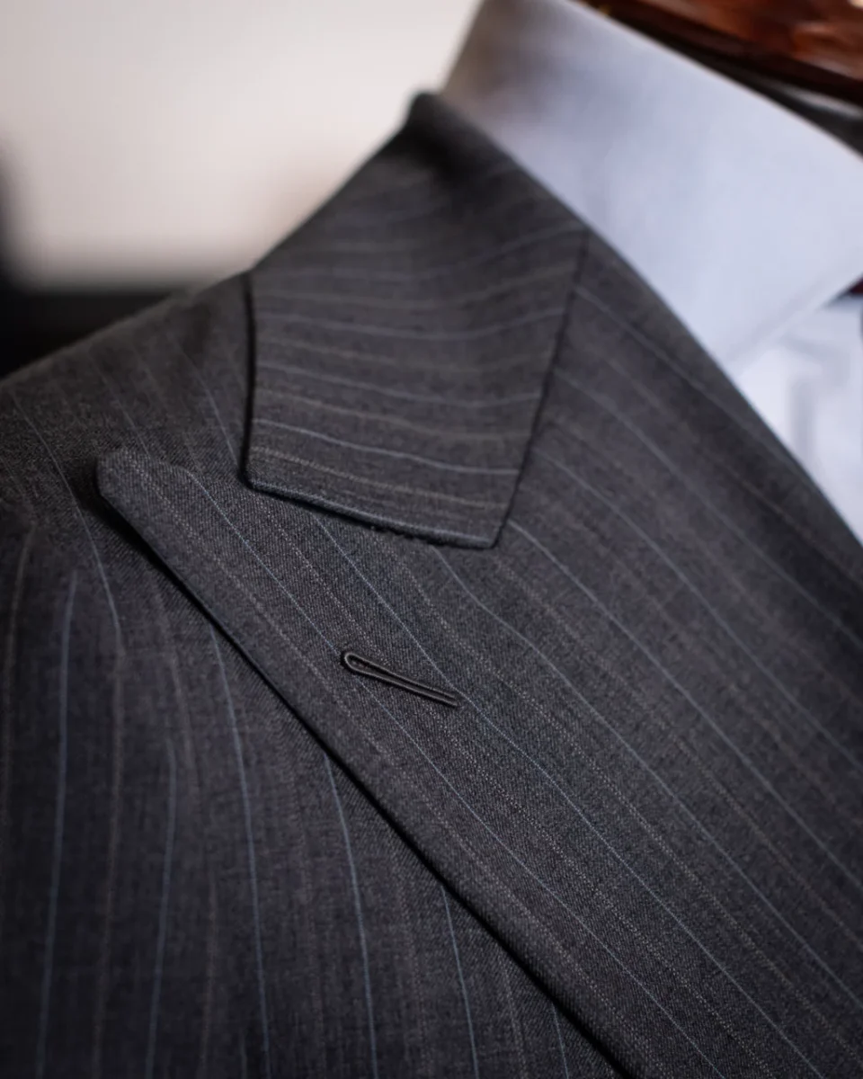 Abito Canova Grigio Scuro Gessato - immagine 7