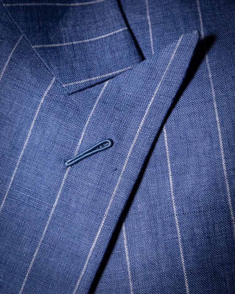 Abito Canova Sfoderato Blu Gessato - immagine 9