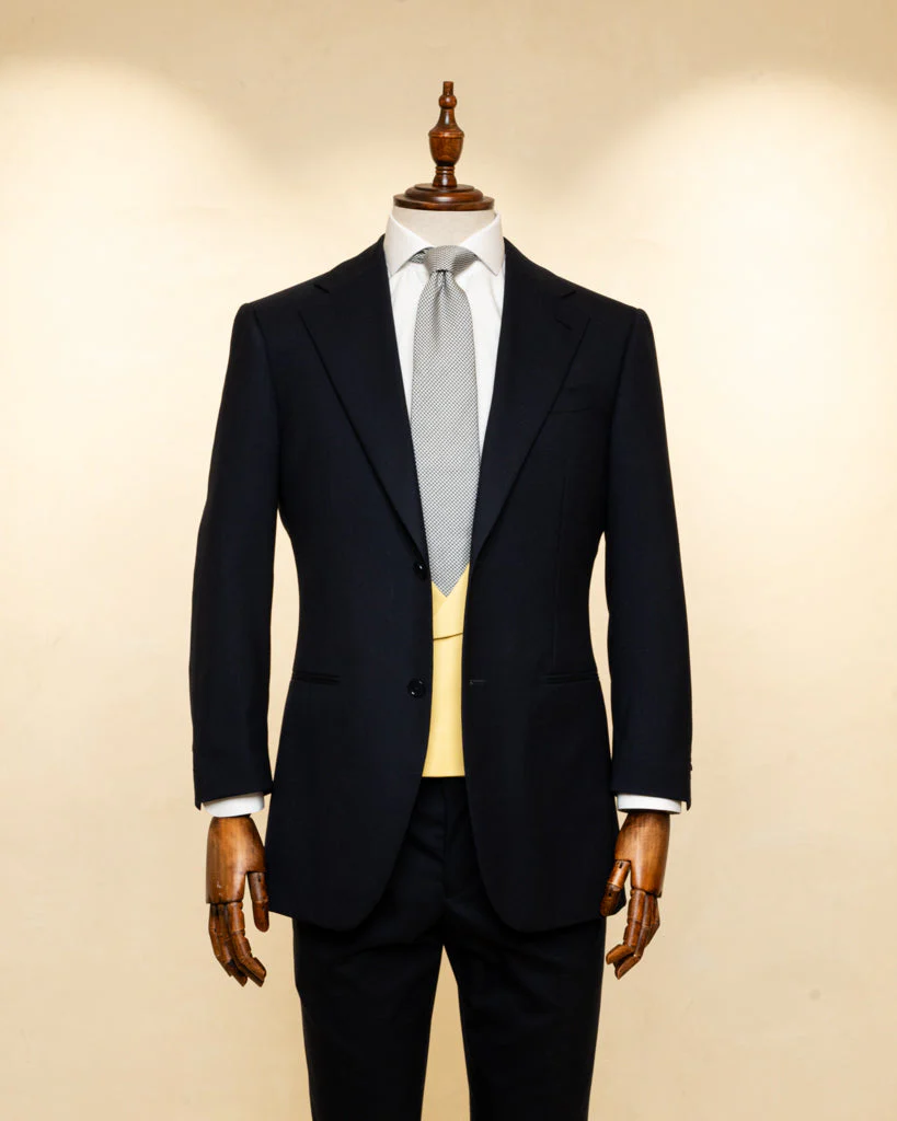 Abito Giotto Cerimonia Blu con Gilet Giallo - immagine 3